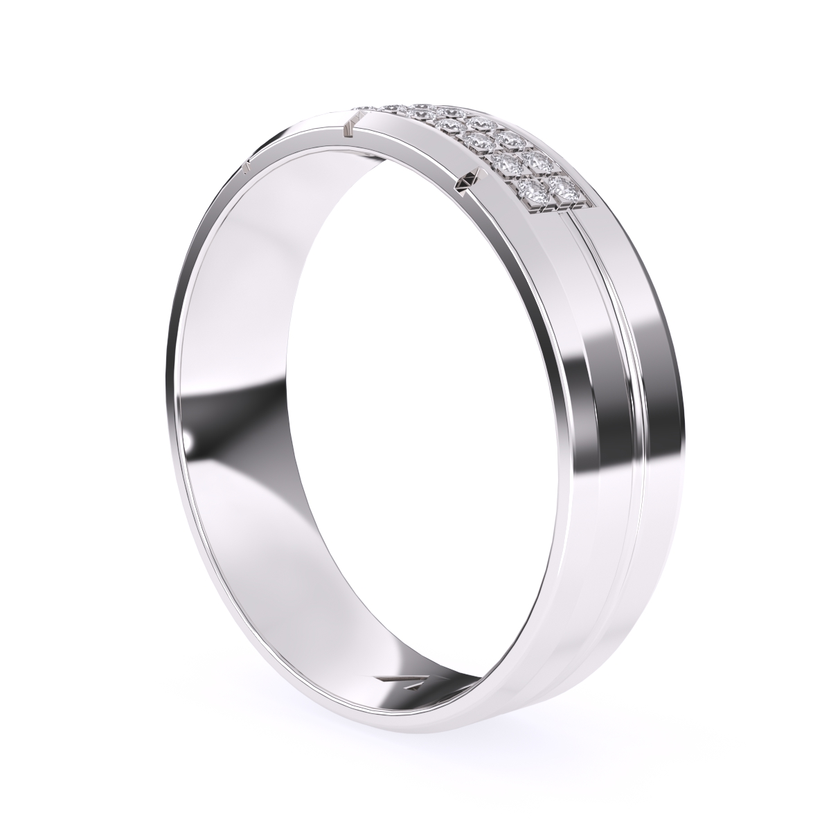Round Diamond Two Row Diamond Ring For Her